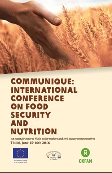 COMMUNIQEUE – INTERNATIONAL CONFERENCE ON FOOD SECURITY AND NUTRITION